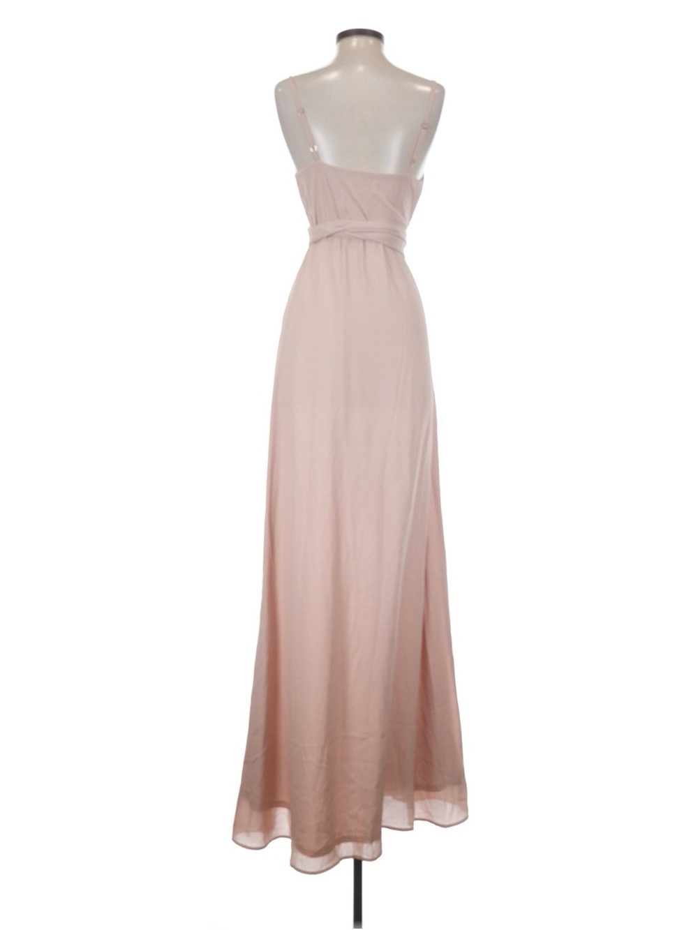 NEW Show me your MUMU Dress, Dusty Blush Crisp, Liz Maxi Dress XL, Wrap Dress - Picture 9 of 10